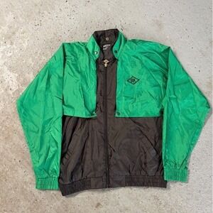 Vintage British Knights Convertible Windbreaker Jacket Vest Green Black Mens S
